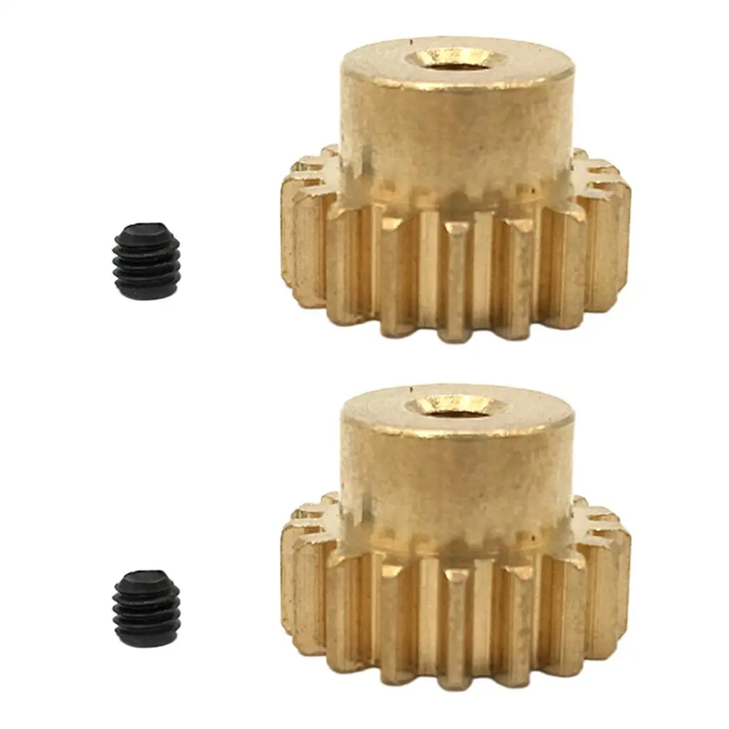 2pcs 17T Brass Motor Gears Golden Sprockets Pinions for WLtoys 12428