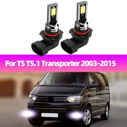 2Pcs LED Fog Lamp Bulbs For VW T5 T5.1 Transporter 2003 - 2009 2010 2011 2012 2013 2014 2015 LED Car Front Fog Light White 6000K