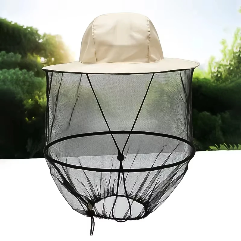

Шляпа от комаров с сеткой, сетчатая шляпа пчеловода с москитной сеткой, защита для шеи и головы на открытом воздухе, для прогулок, рыбалки