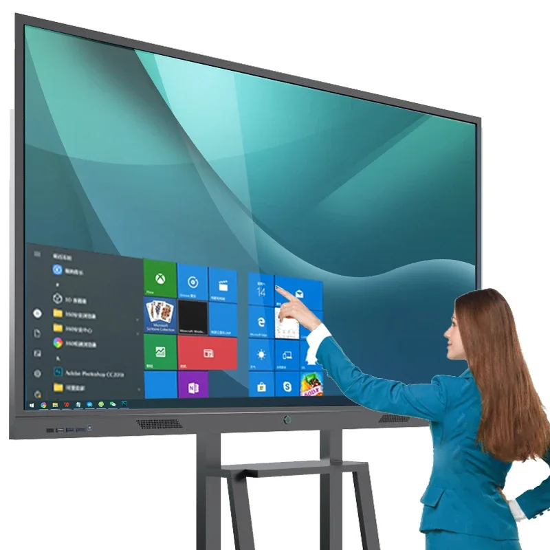 

55 65 75 85 100 110 Inch Dual System Digital Business Smart Interactive Displays For Company Meeting