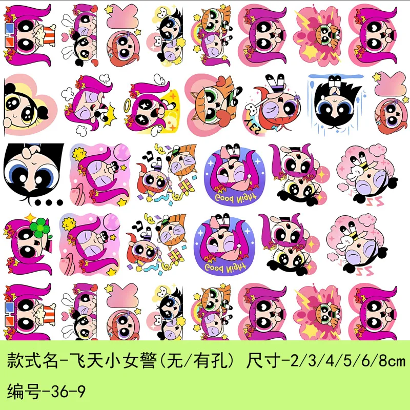 

The Powerpuff Girls Acrylic Tablets Three Sisters Backpack Pendant DIY Handmade Jewelry Keychain Cream Glue Accessories