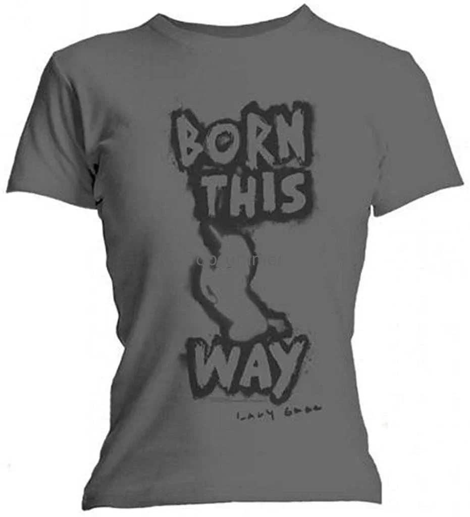 

Lady Gaga 'Born This Way' (Grey) Womens Fitted T-Shirt