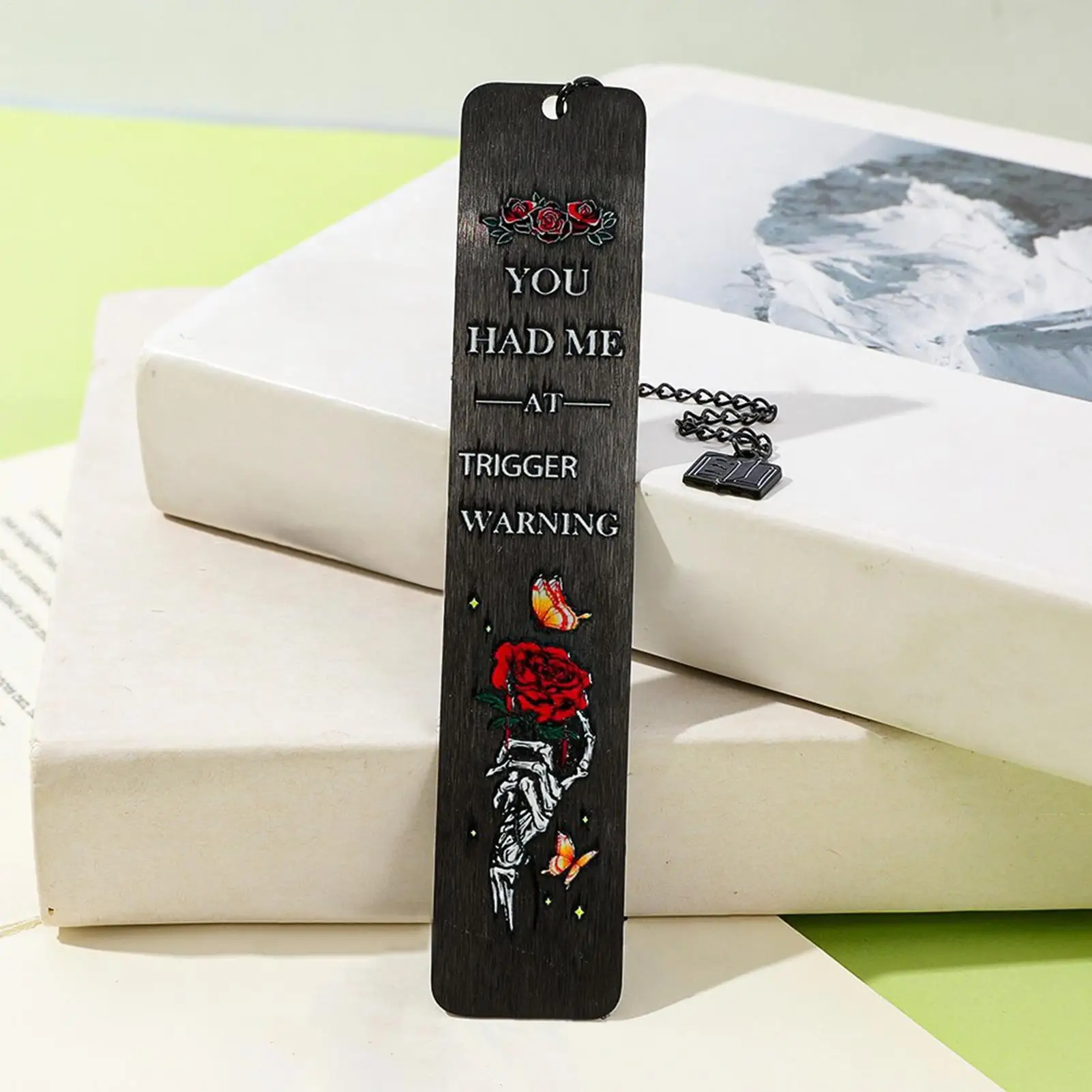 Dark Romance Bookmarks Spicy Bookmarks Gothic Aesthetic Page Marker Holder You Had Me At Trigger Warning Bookmark for Book Lover