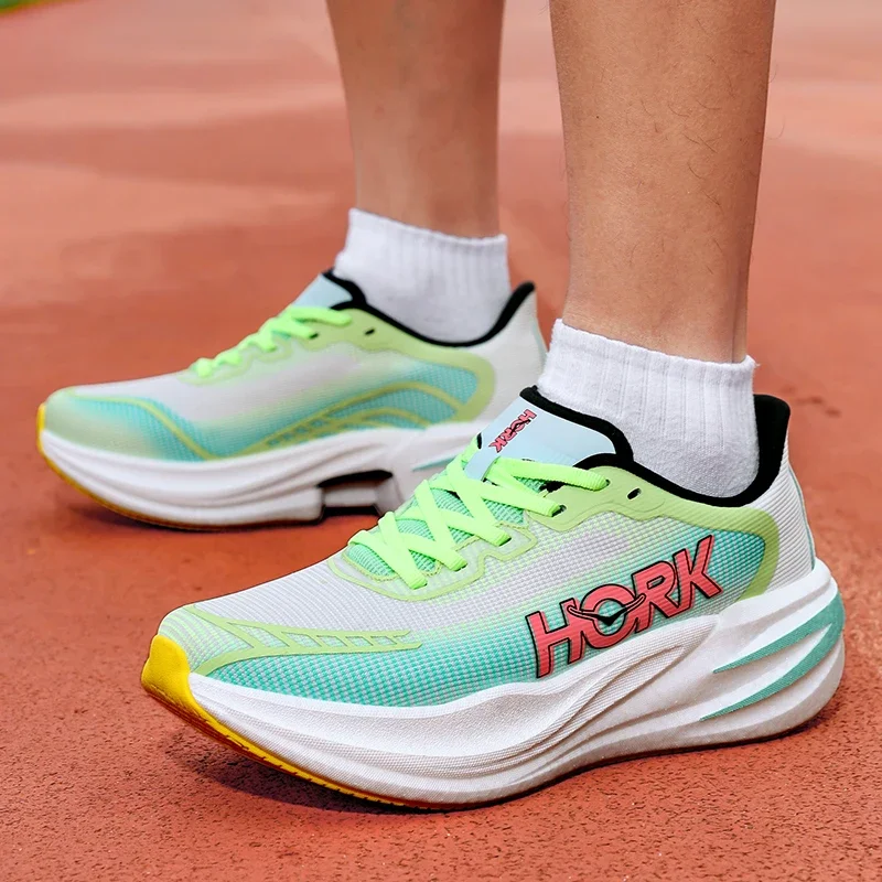 

Мужские кроссовки для бега, амортизирующие нескользящие кроссовки для бега, кроссовки для гонок, роскошная уличная обувь с дышащей сеткой, внедорожная обувь