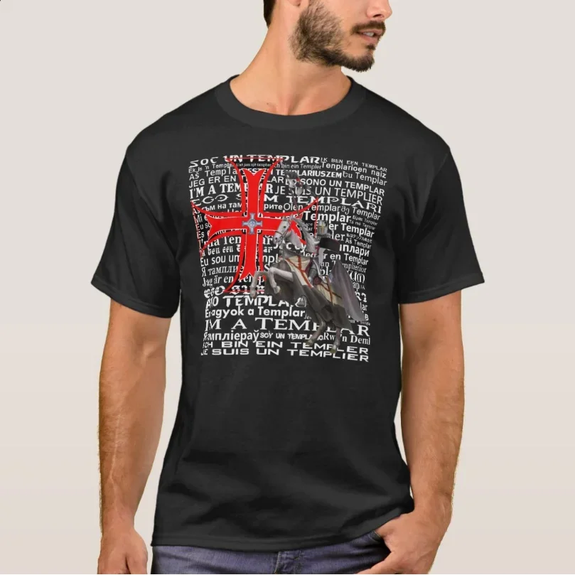 

I Am A Templar Inscription Crusader Cross Knights Templar T-Shirt 100% Cotton O-Neck Short Sleeve Casual Mens T-shirt Size S-3XL