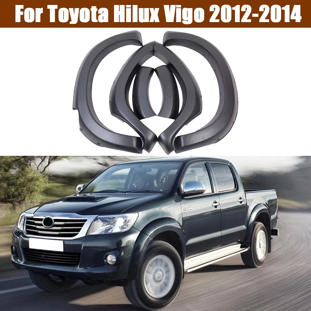 

For Toyota Hilux Vigo 2012-2014 Fender Flare Wheel Eyebrow Protector Lip Trim Mudguard Mud Flap Splash Arch Guard Accessories