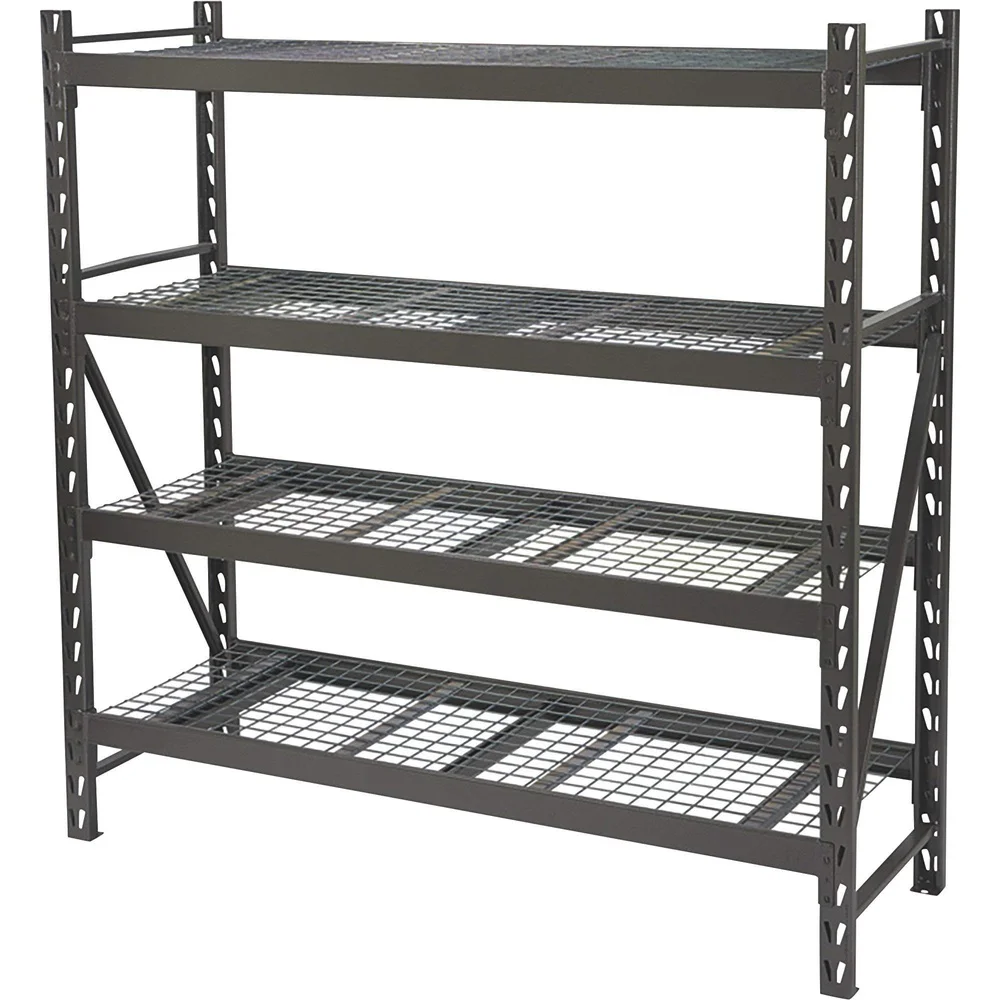 4 Tier Industrial Steel Shelving Unit 8 000 Pound Load Capacity Garage Storage Rack 77