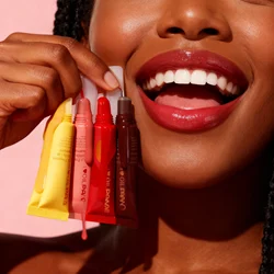PAGE VINE Peptide Lip Gloss Butter Lip Balm Liquid Nourishing Lip Gloss Moisturizer Lip Plumping Hydrating Lip Gloss Cosmetics