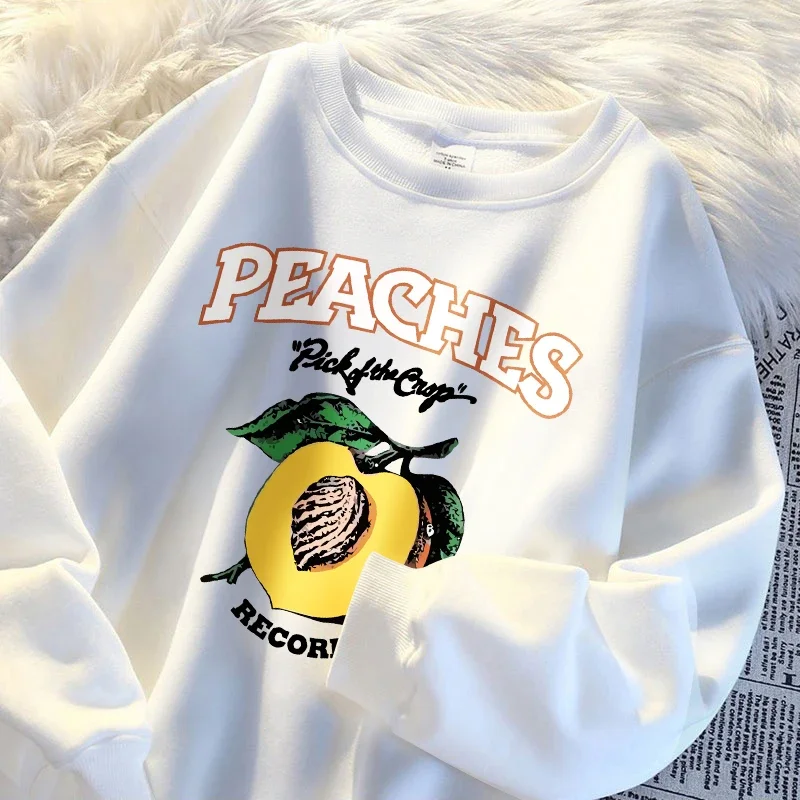 

Peaches Records Men Sweatshirt Fe Hipster Fleece Sweatshirt Autumn Crewneck Casual Oversize Pullover Tops