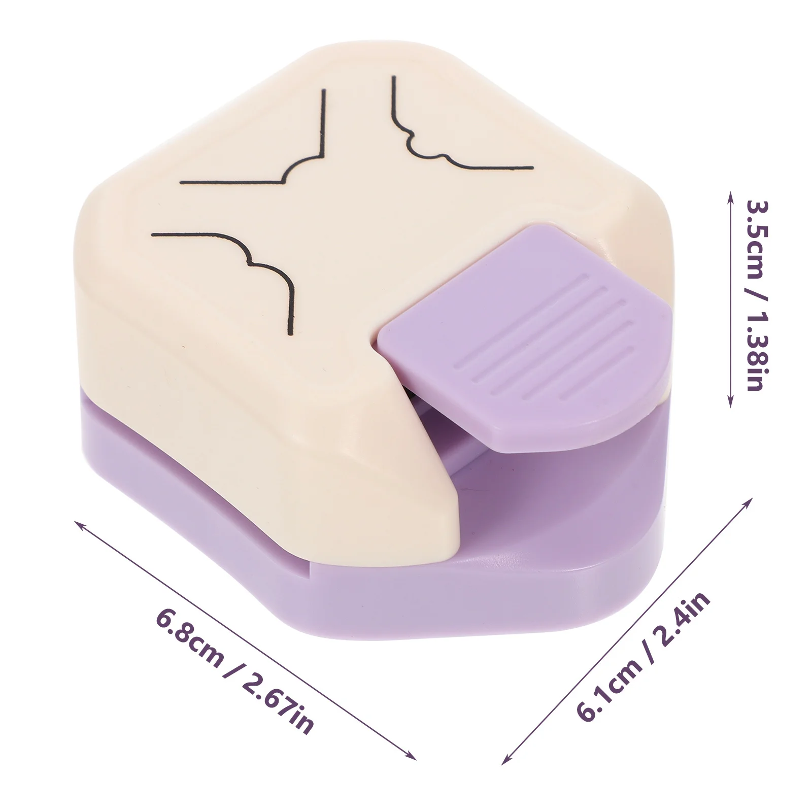 1개입 메이커 3 in 1 원형 종이 공예 DIY 스크랩북킹 명함 사진 앨범 장식 도구 종이 펀처 코너