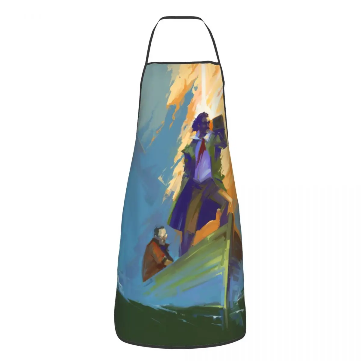 Custom Bib Disco Elysium Fanart Poste Apron Men Women Unisex Adult Chef Kitchen Cooking Tablier Cuisine Gardening