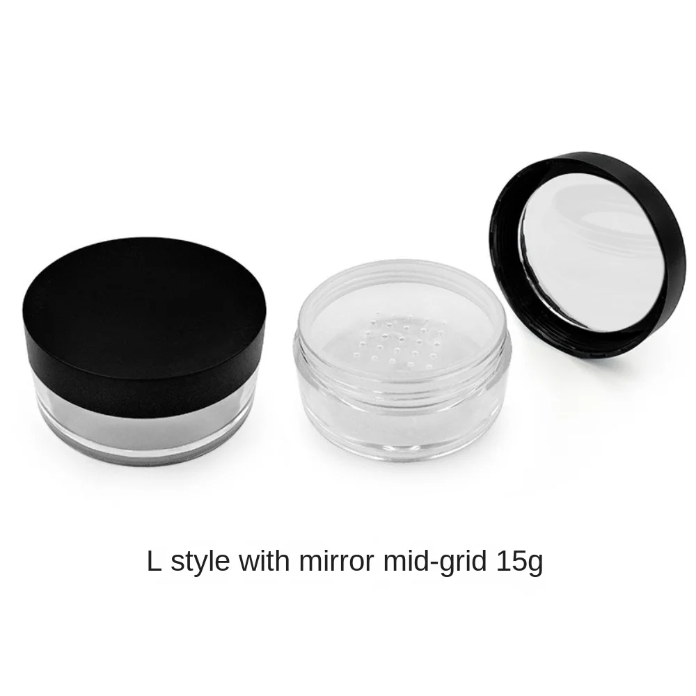 Reusable 10g/15g Loose Powder Jar Plastic Mini Size Cosmetics Container Pink Mirror Bulk Powder Box Gift