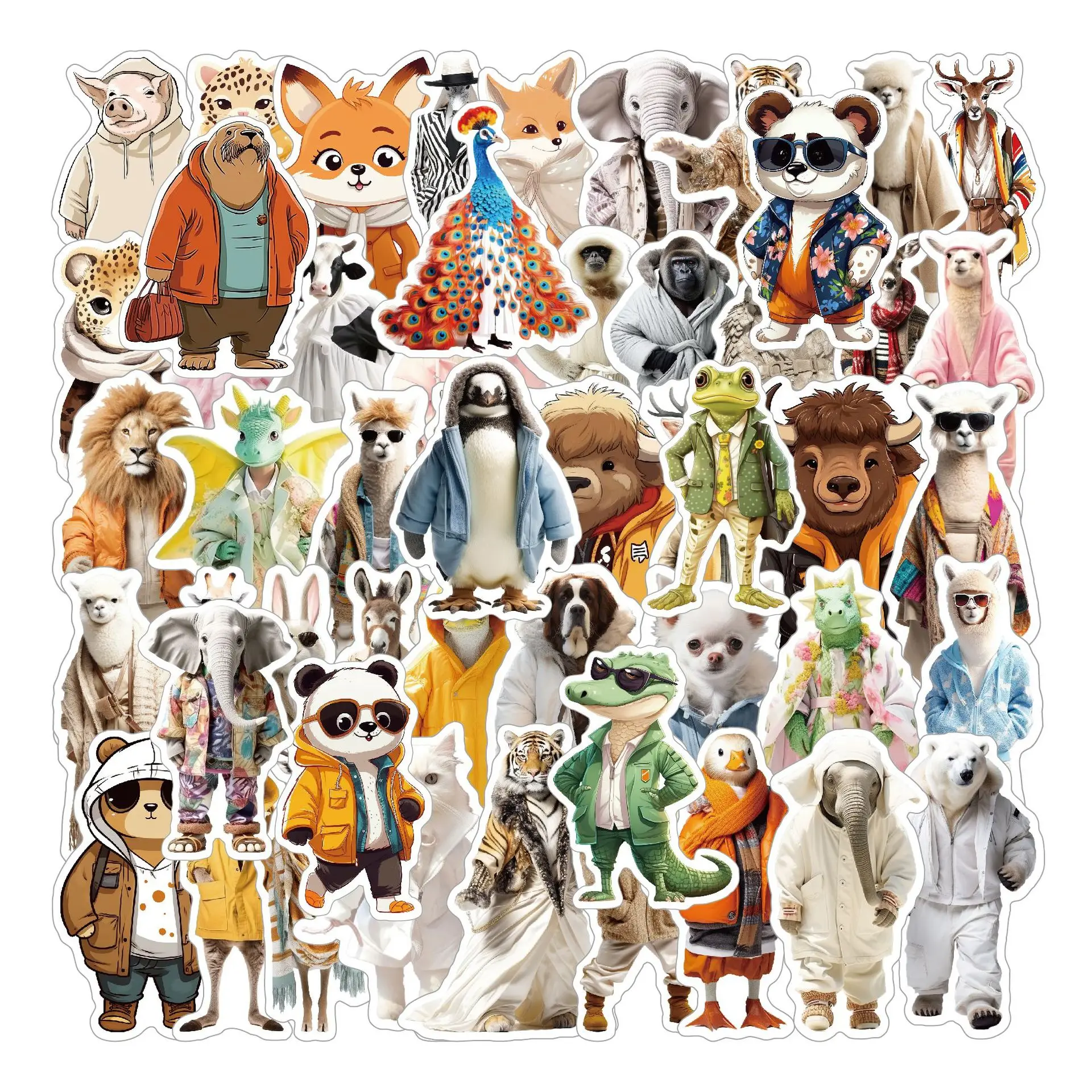 

10/51pcs Cute Fashion Animals Cartoon Stickers Graffiti DIY Phone Laptop Luggage Skateboard Bike Kids Decal Funny Sticker Toys