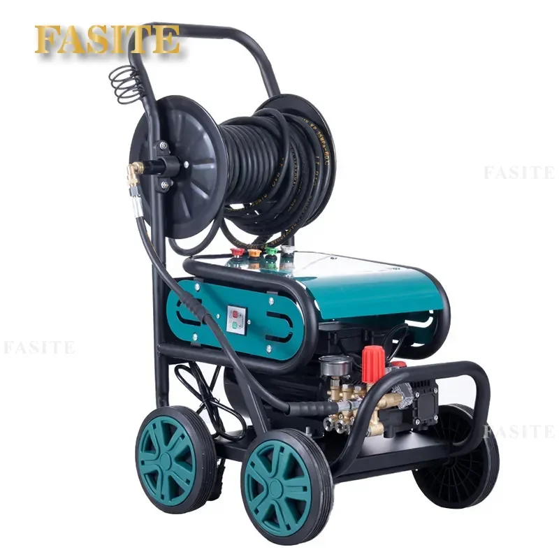 For 220V High Pressure Washer Commercial Car Wash Farm Cleaning Machine with Four Dredging Pipe