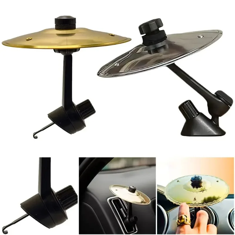 Afbeelding 4: Auto Air Vent Mini Drum Crash Cymbal Hand Shooting Fidget Toy Stress Relief Muziekinstrument Grappig Auto Interieur Decor Cadeau