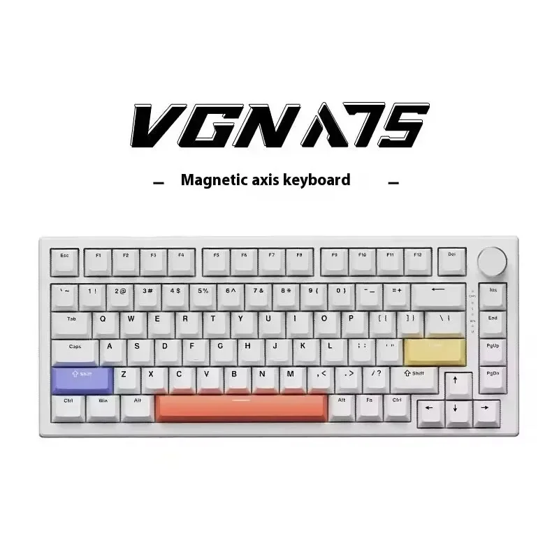

Магнитный переключатель VGN A75, Проводная Механическая клавиатура, Популярная Игровая клавиатура с индивидуальной прокладкой и боковой гравировкой для киберспорта, подарки