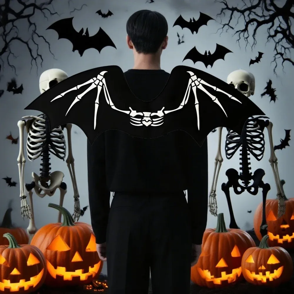 어린이 성인 해골 코스프레 날개 할로윈 소녀 소년 남성 여성 장갑 날개 재미있는 드레스업