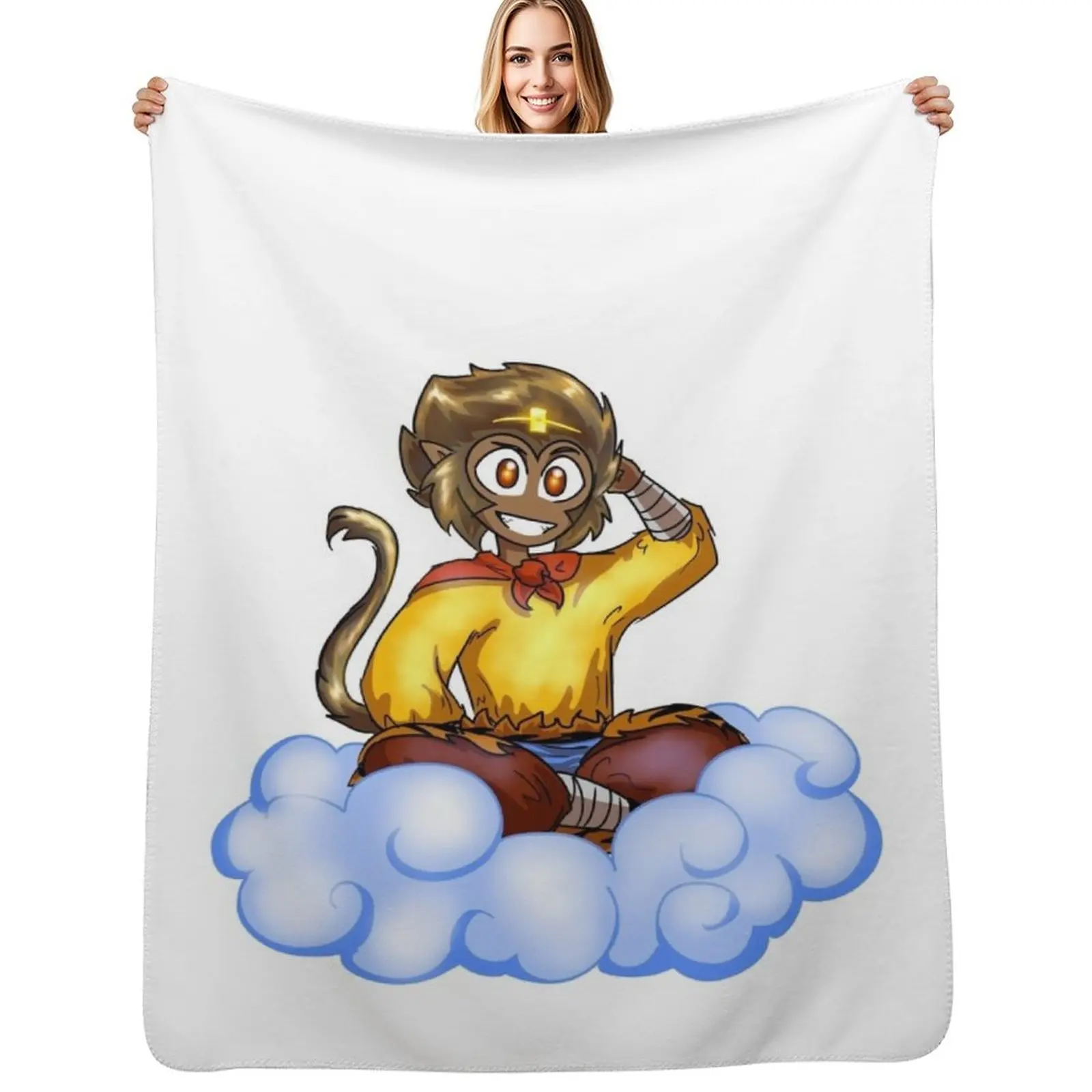

Monkey King Throw Blanket Cozy Throw Blanket for Bed Sofa Chair