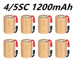 KaPonsec  2/10/12/15/20 PCS  4/5 SC 1200mAh NI-MH 1.2V Rechargeable Battery with Welding Tabs for Electric Drill Screwdriver