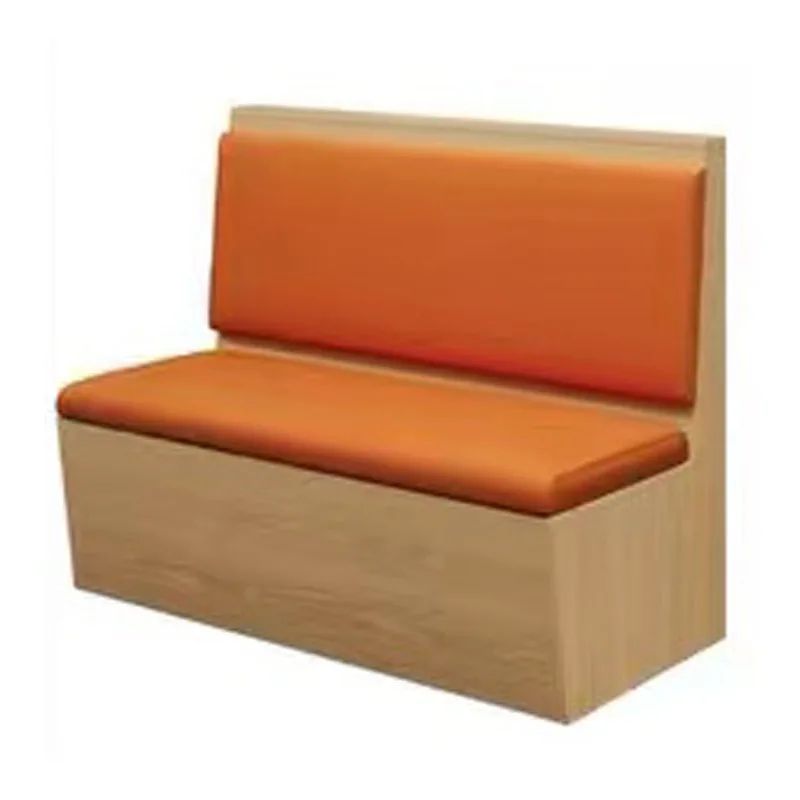 Simple sofa card seat dining table and chairs Japanese material store Western restaurant Corner soft bag bench Log color hot pot