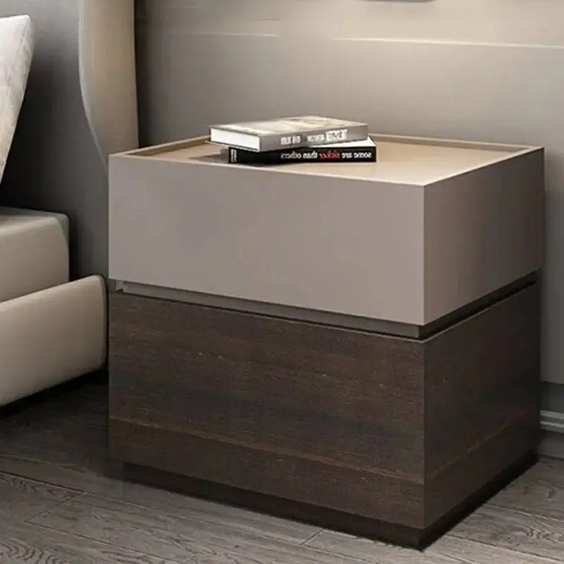 

Drawers Multifunctional Nightstands Luxury Modern Wooden Nordic Bedroom Mobile Table Simple Table De Chevets Home Furniture