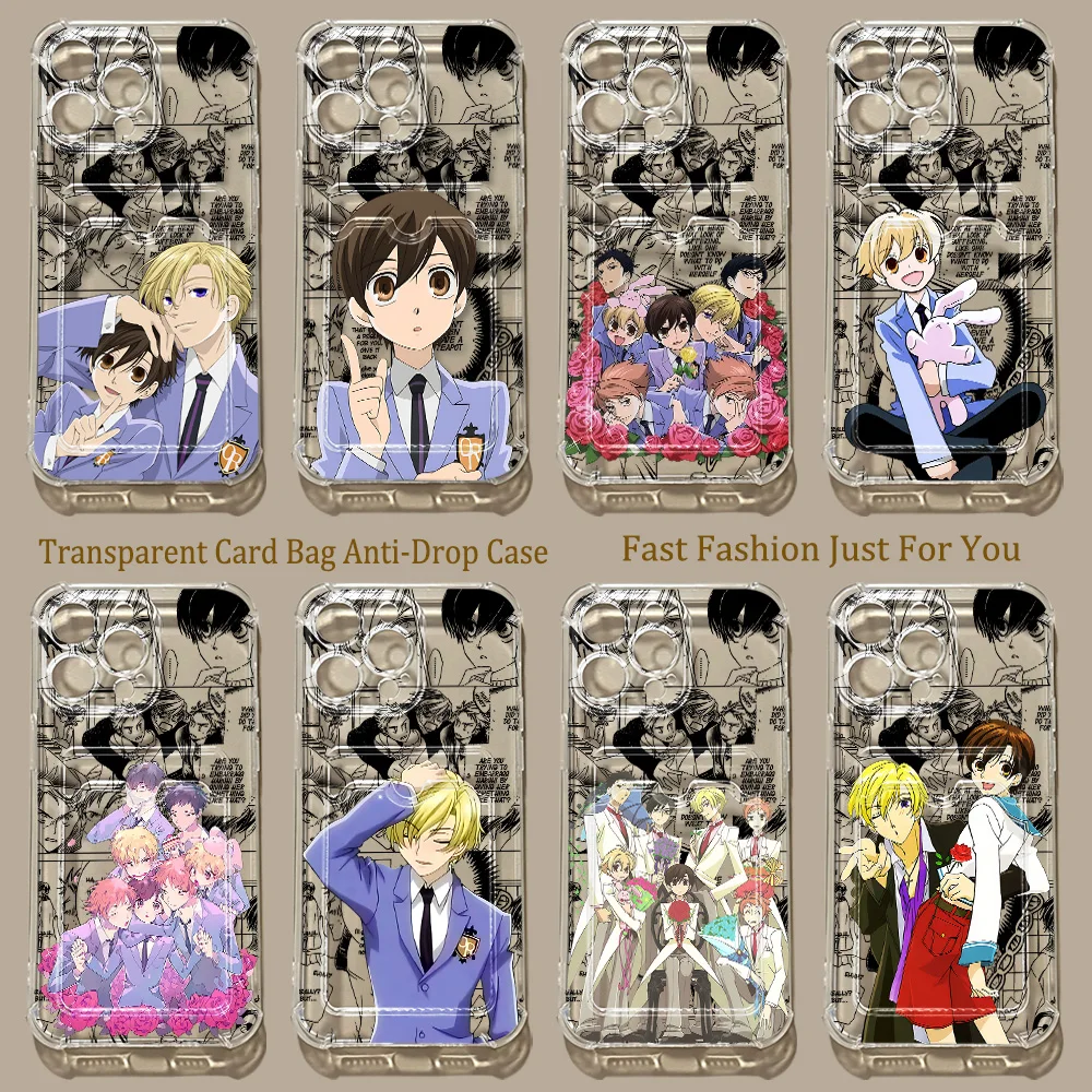 Ouran High School Host Club Card Hold Phone Case For Samsung Galaxy S26 S25 S24 S23 S22 S21 S20 Edge Plus Ultra M33 M53 M54 5G