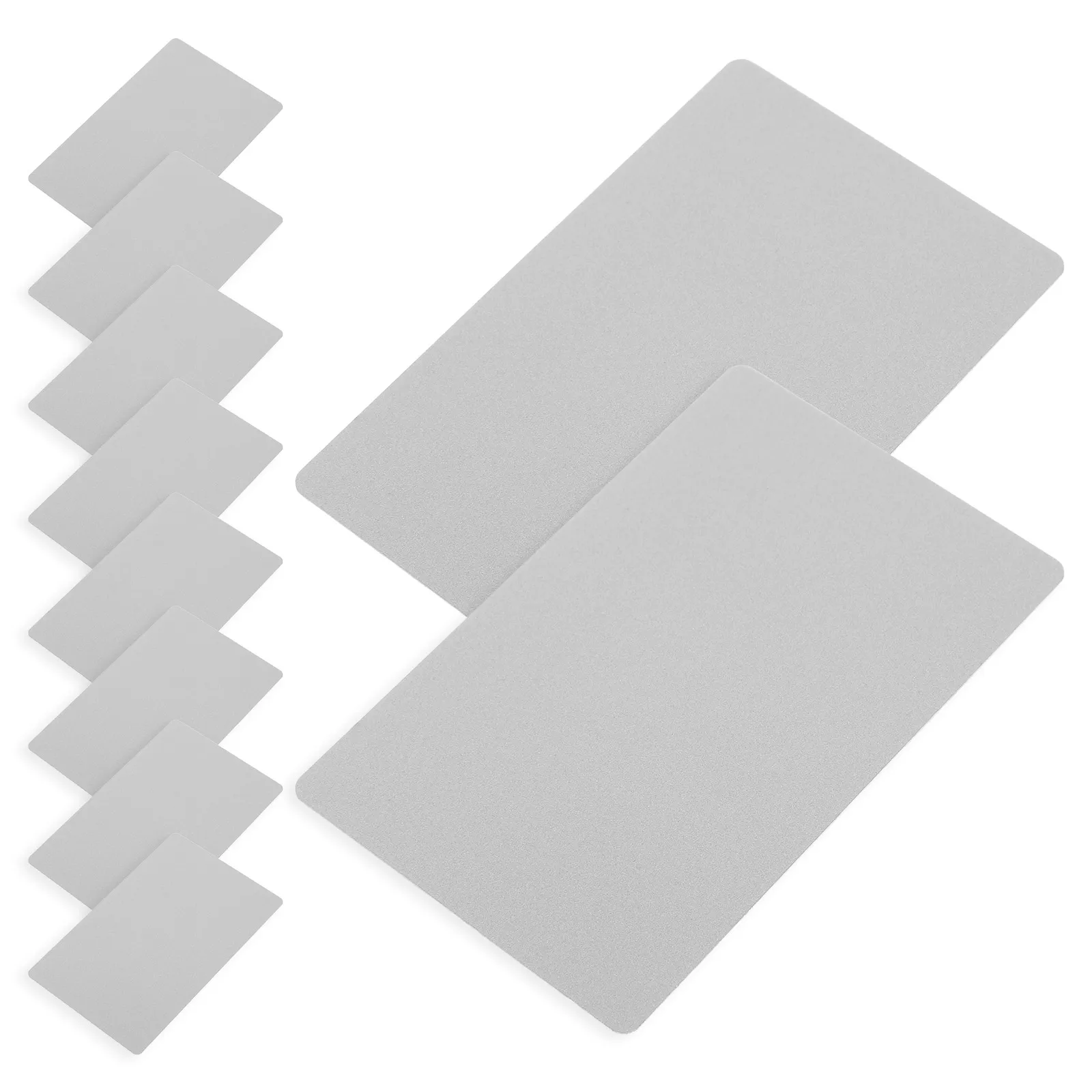 

10 Pcs Aluminum Alloy 86x54mm 0.45mm Thick Blank Sublimation Business Nameplates Engraving Metal Blanks Double Sided Printing