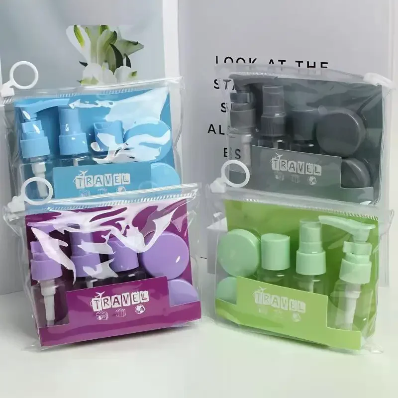 6 PCS Travel Bottles Set Leak Proof Press Type Refillable Containers For Cosmetics Lotion Cream Liquid Toiletries Storage