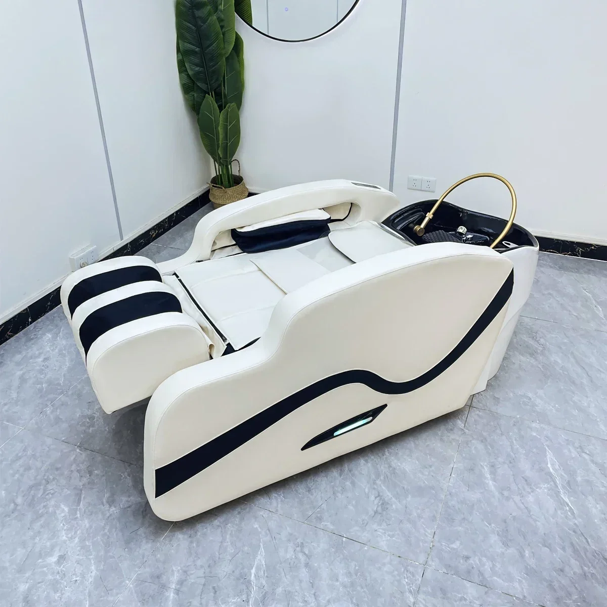 Automatic Intelligent Electric Massage Shampoo Bed Barber Shop Water Circulation Head Treatment Massage Couch