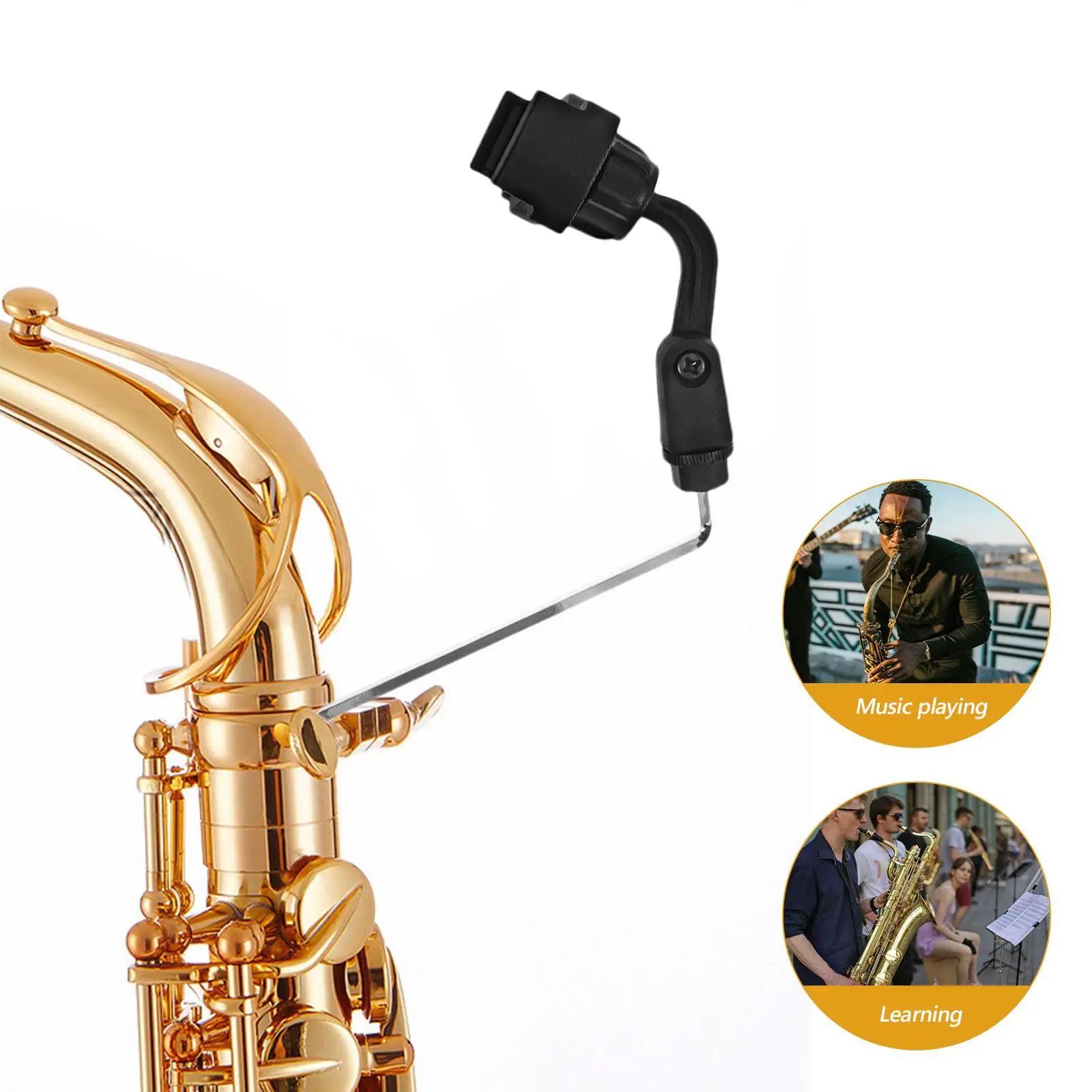 ที่วางโทรศัพท์แซ็กโซโฟนแผ่นเพลงคลิปขาตั้งแบบพับได้น้ําหนักเบาGripปรับมุมใช้งานร่วมกับเครื่องดนตรีกีตาร์