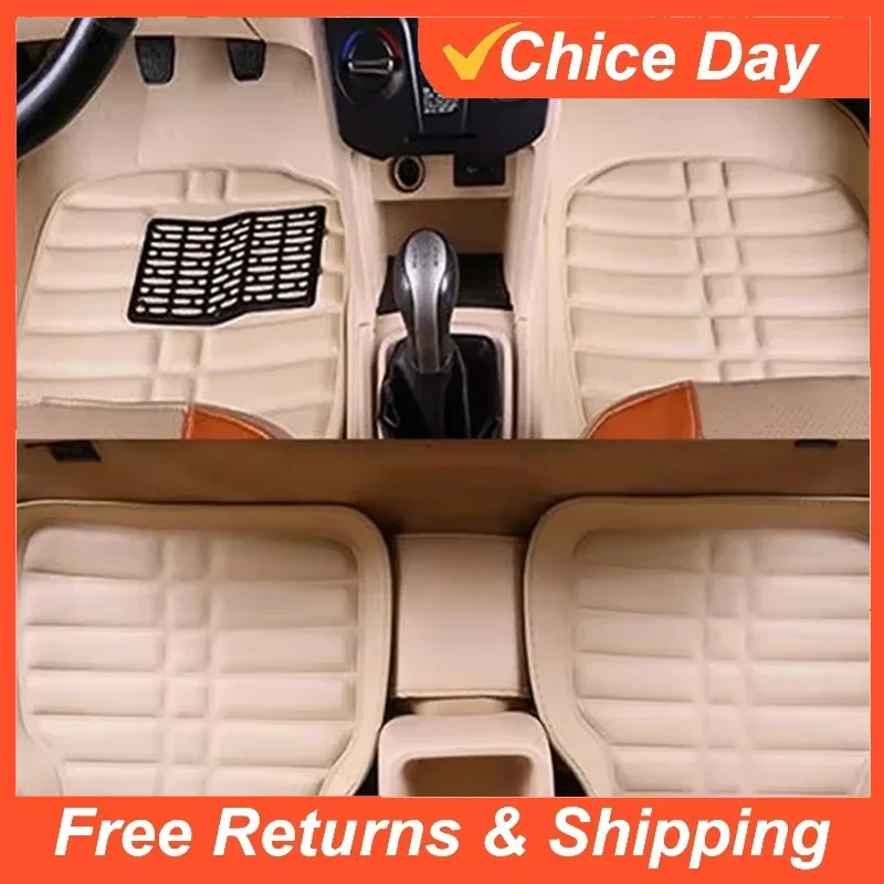 5 Stück Auto-Fußmatten, Fußteppiche, Autoteppiche, Auto-Styling für Duster, Premium-Komplettset, Teppich-Fußmatte, Leder, Autozubehör, Amagi