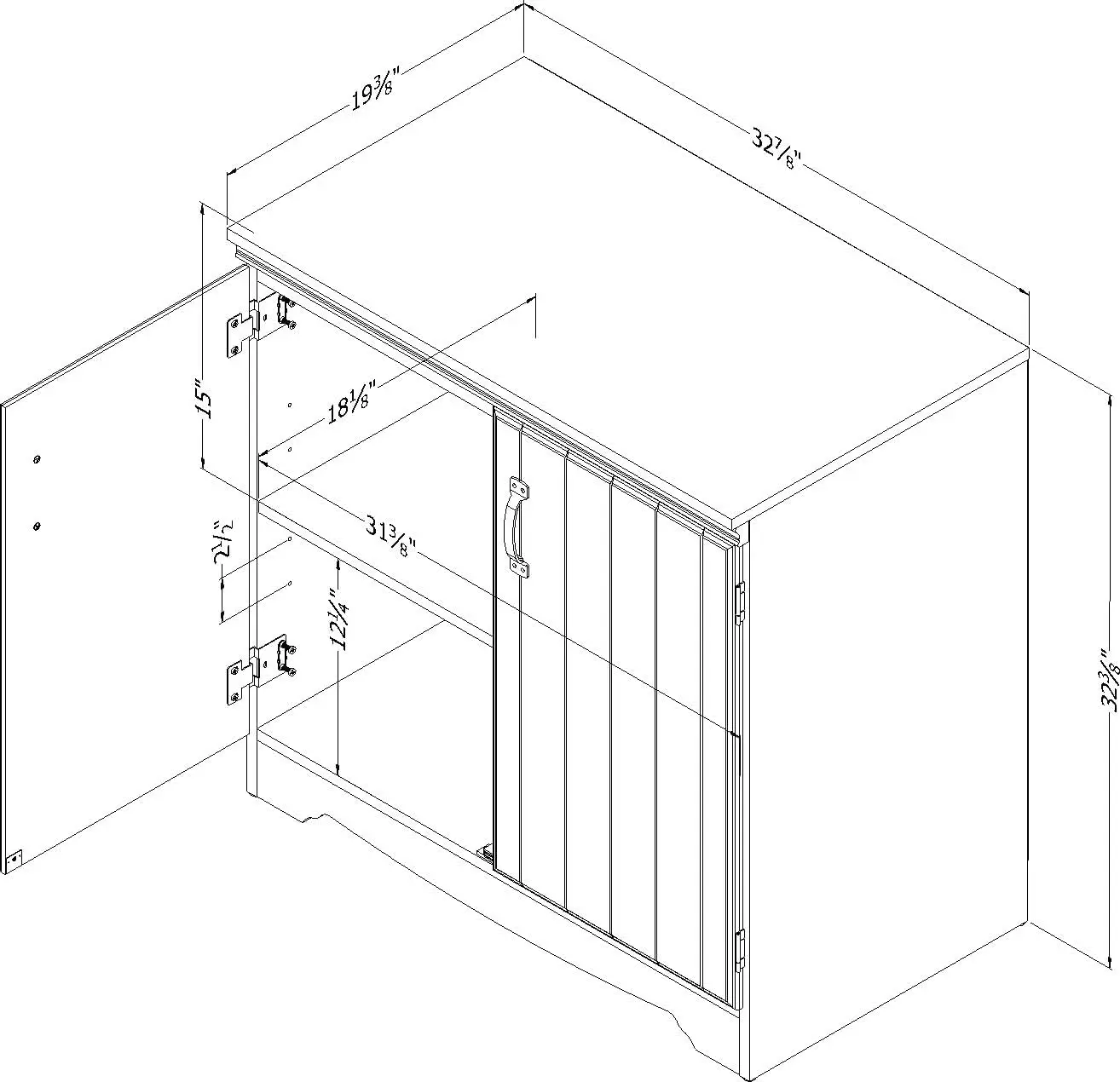 Armário Farnel de 2 portas, branco puro, alto com 4 portas