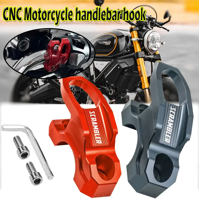 

For SCRAMBLER Scrambler 1100 800 Motorcycle Handlebar Hook Aluminum Alloy Holder Cargo Hooks Hook Luggage Bag Hanger Helmet Claw