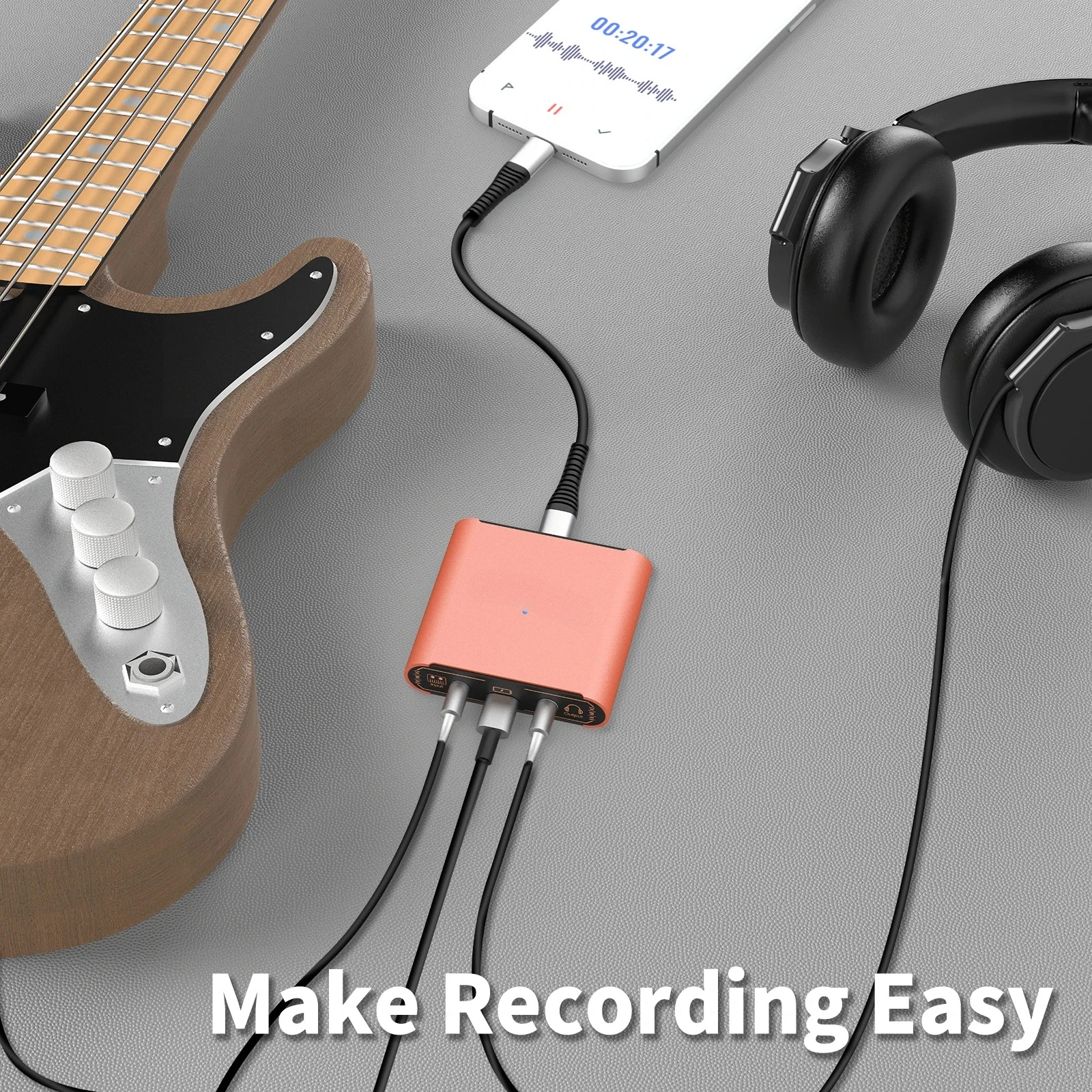 EE Live Broadcast Adapter, 24Bit/192kHz Stereo Livestream Sound Card Converter, 3.5mm Live Dock Streaming Audio Interface