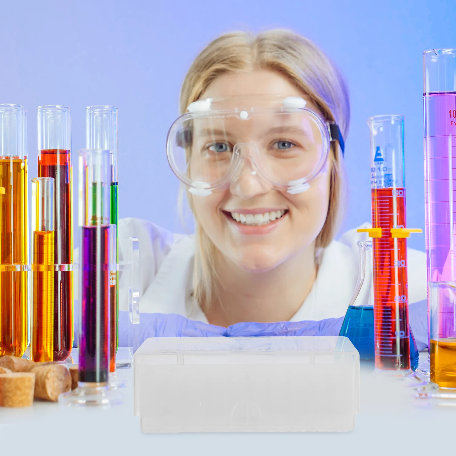 

50 Grids Cryogenic Freezer Box 1.8ml 2ml Lab Storage Polycarbonate Sample Container 50 Slot Freezer Rack for Laboratory