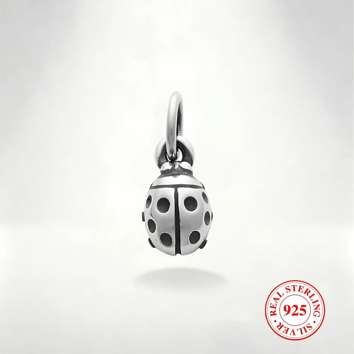 

1 PC S925 Sterling Silver Ladybug Pendant, Charming and Exquisite DIY Pendant, Suitable for DIY Necklace and Bracelet Decor
