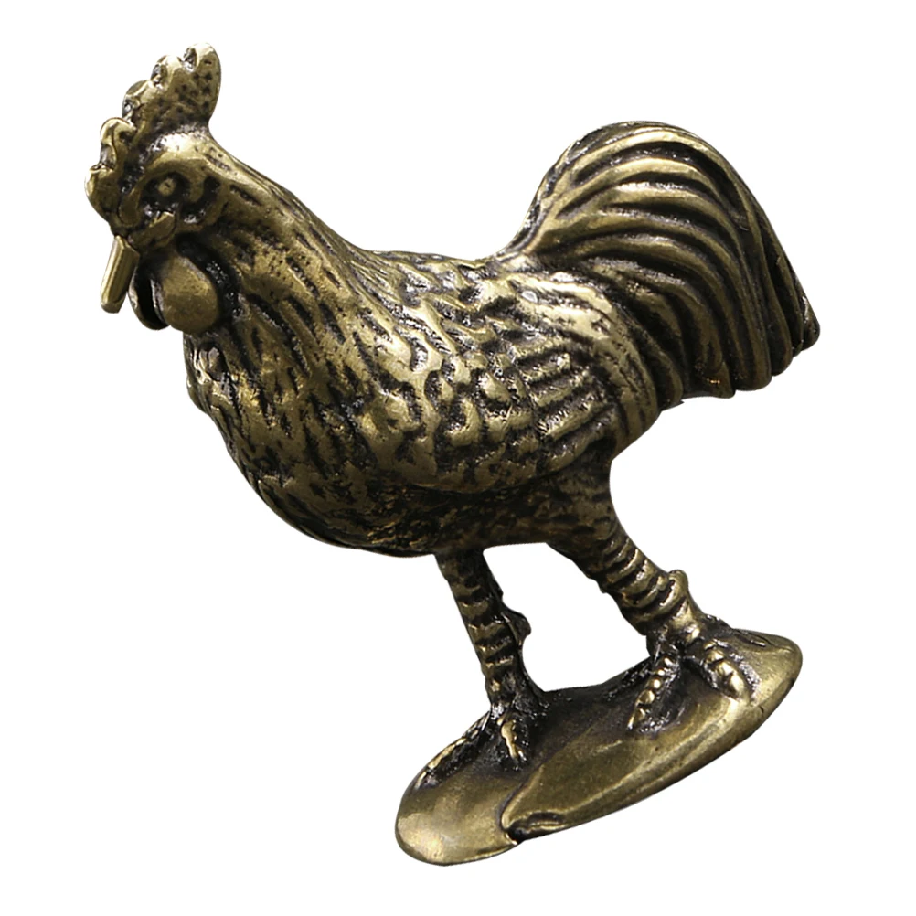 

Rooster Ornament 28g Chicken Garden Statue Decorative Brass Figurine Outdoor Lawn Patio Yard Decoration Statues