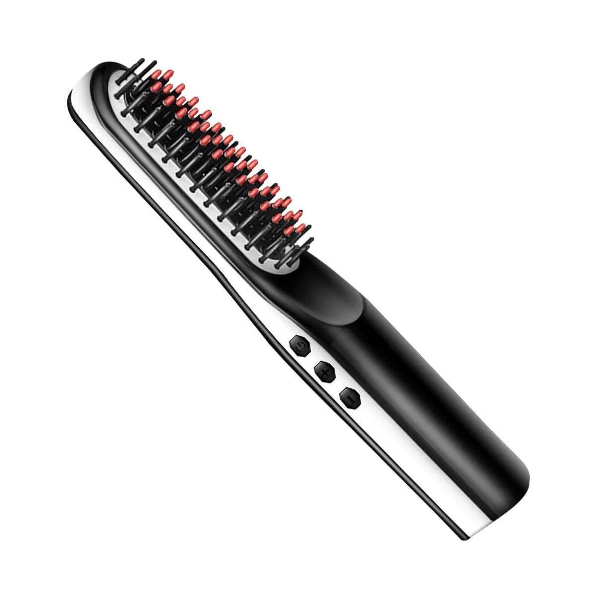 

Portable Cordless Electric Men Lonic Beard Comb USB Rechargeable Hair Straightener Curler Brush Hot Comb Styling Tools