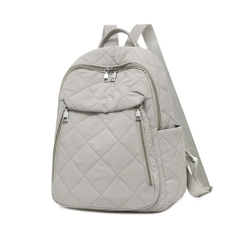 Japan Casual Women Daypack Winter Fashion Diamond Pattern Backpack College Students School Bags Light Waterproof Travel Rucksack