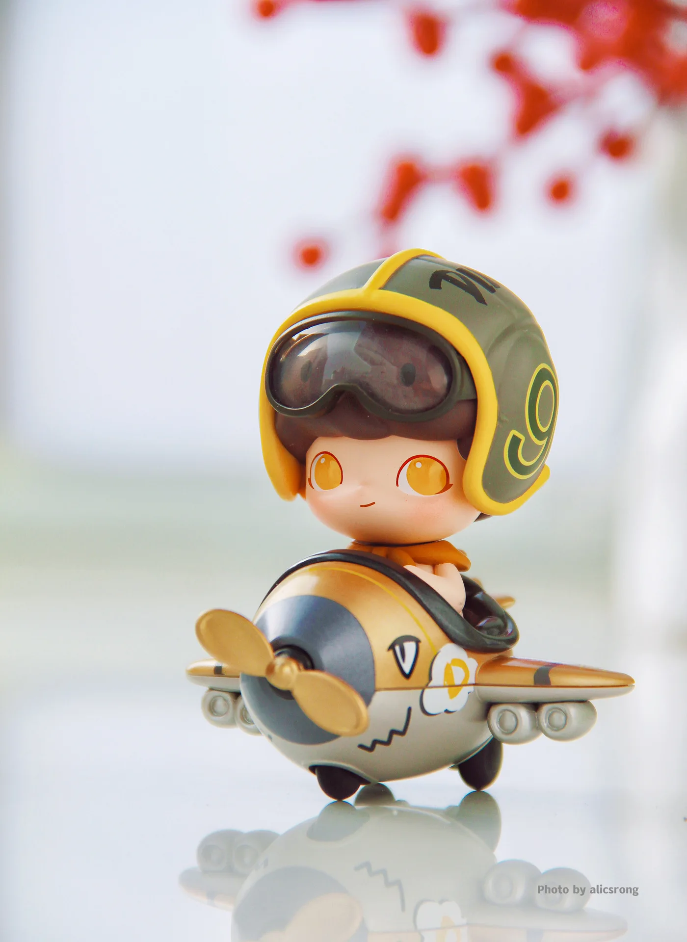 Original Dimoo Little Aviator Figure Pilot Fly Boy on Plane Designer Toy Art Collection Fair Limited Edition Figurine