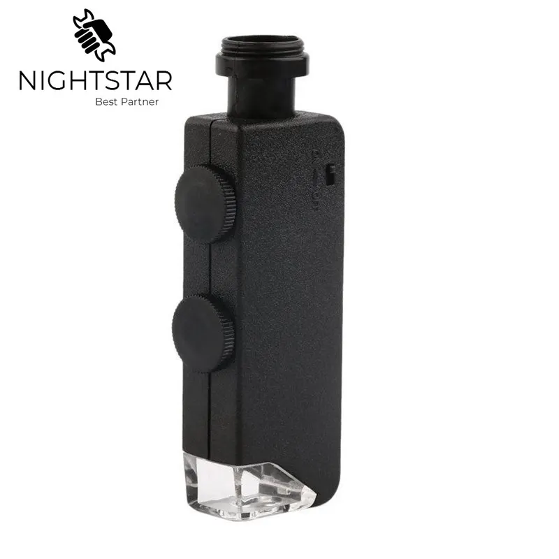60X-100X Optical Zoom Mobile Phone LED Microscope Lens Optional Universal Clamp /With or Without Clip Handle Microscope