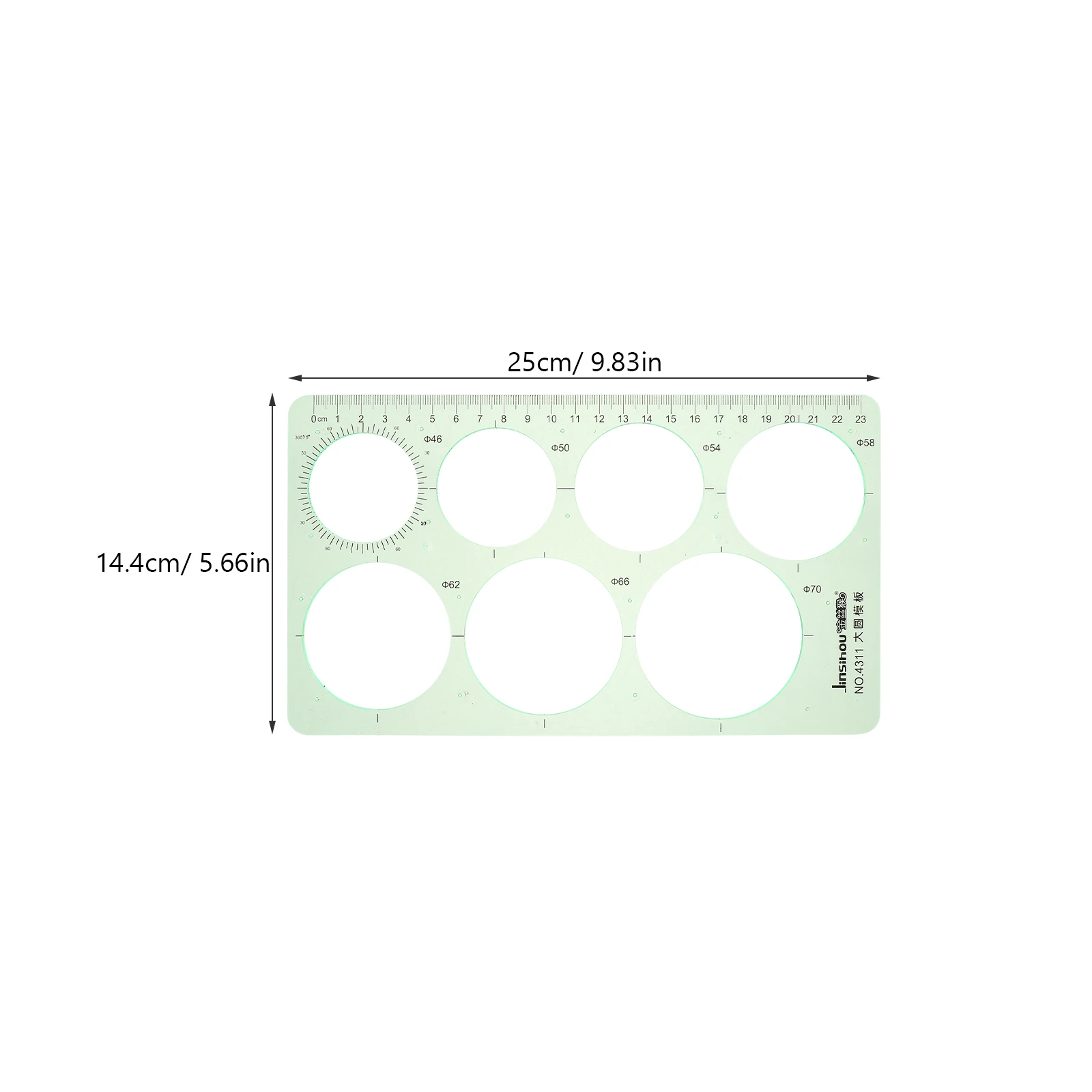 4pcs Geometric Drawing Template Ruler Plastic Measuring Tool For Students Architects Stencils Set Geometry Rulers