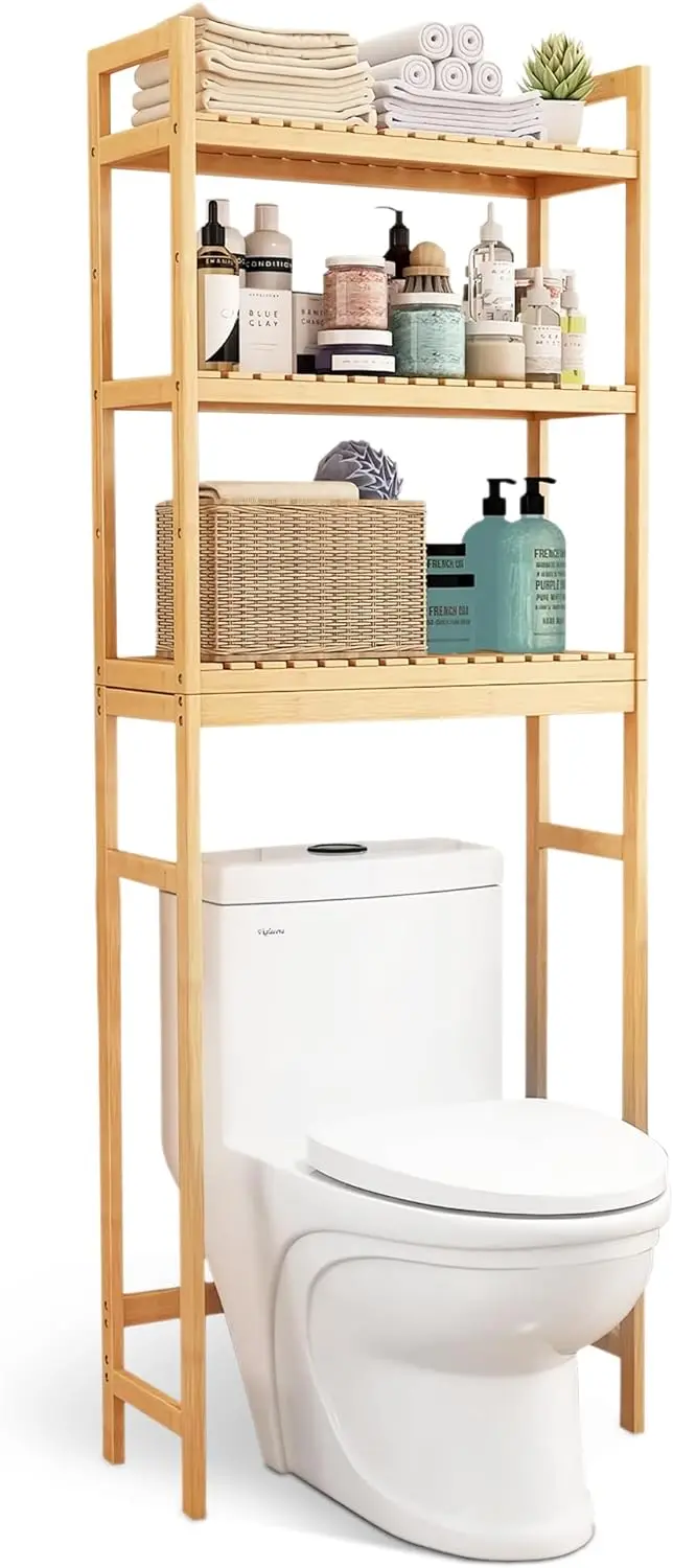 

Space Saver Shelf Universal Bathroom Over Toilet Storage Cabinet | Fits All Toilets | Easy Assembly Over Toilet Shelf Organizer