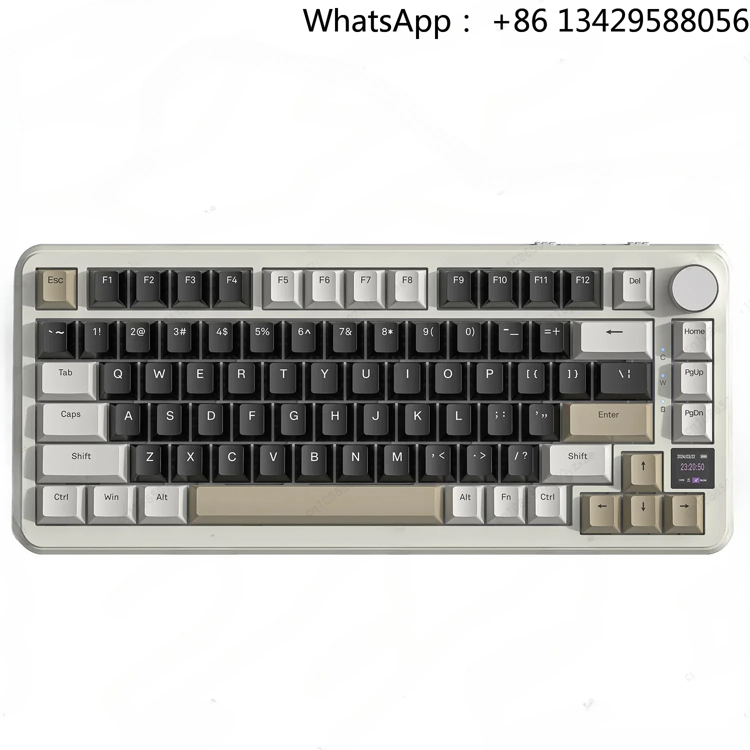 2024 New AL66 Mechanical Keyboard Aluminium Alloy Multifunctional Knob Three Mode RGB Gaming Keyboard Hot Swap Gasket Pc Gamer