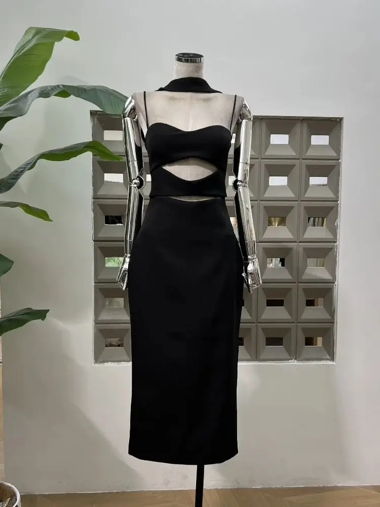 

Женское сексуальное мини-платье с лямкой на шее, оригинальный дизайн, роскошные коктейльные платья знаменитостей для вечеринки, дня рождения, клуба, длинный стиль