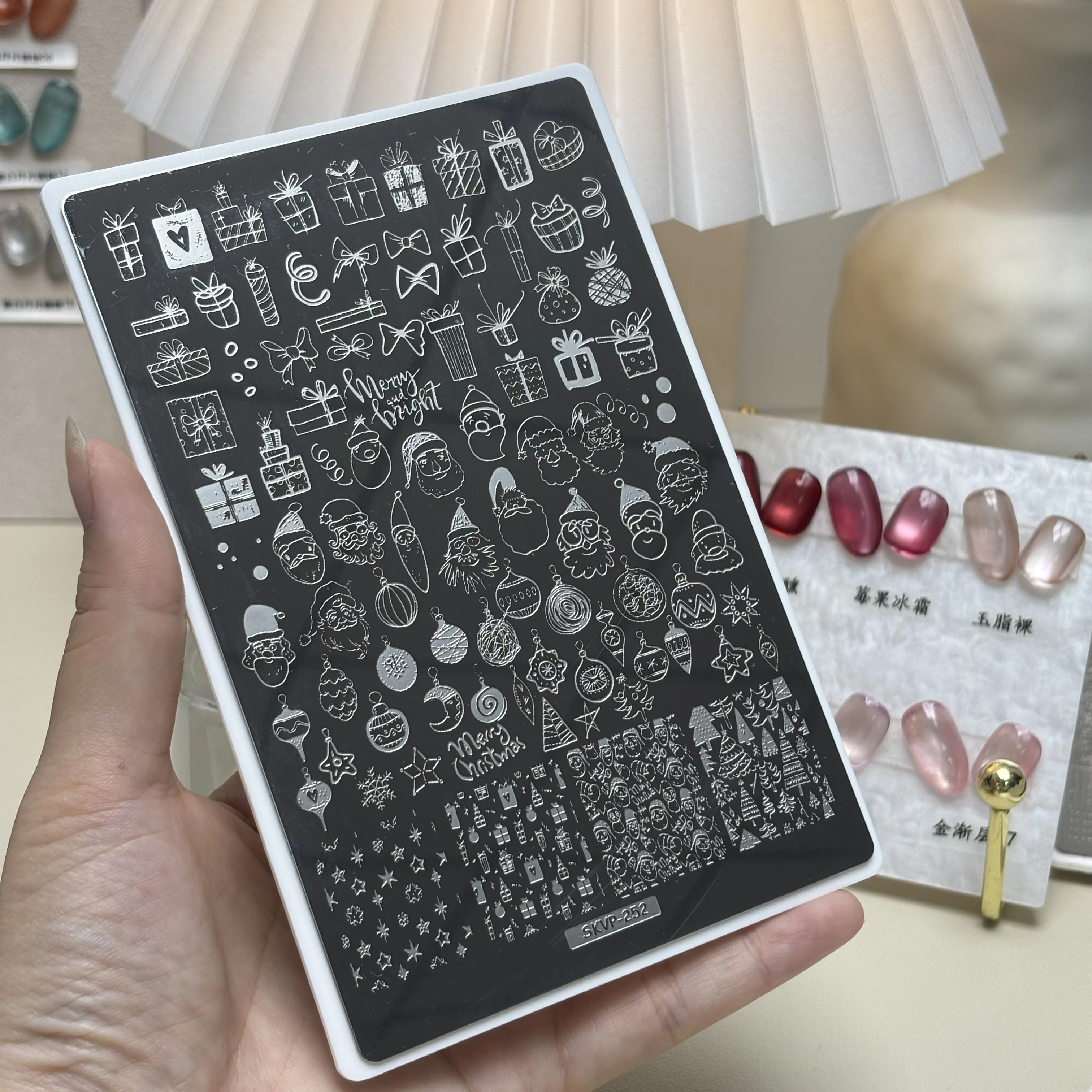 

Nail Stamping Plate Halloween elements, Christmas elements, snowflakes patterns Stamp Template Plate Stencil DIY Nail Tools