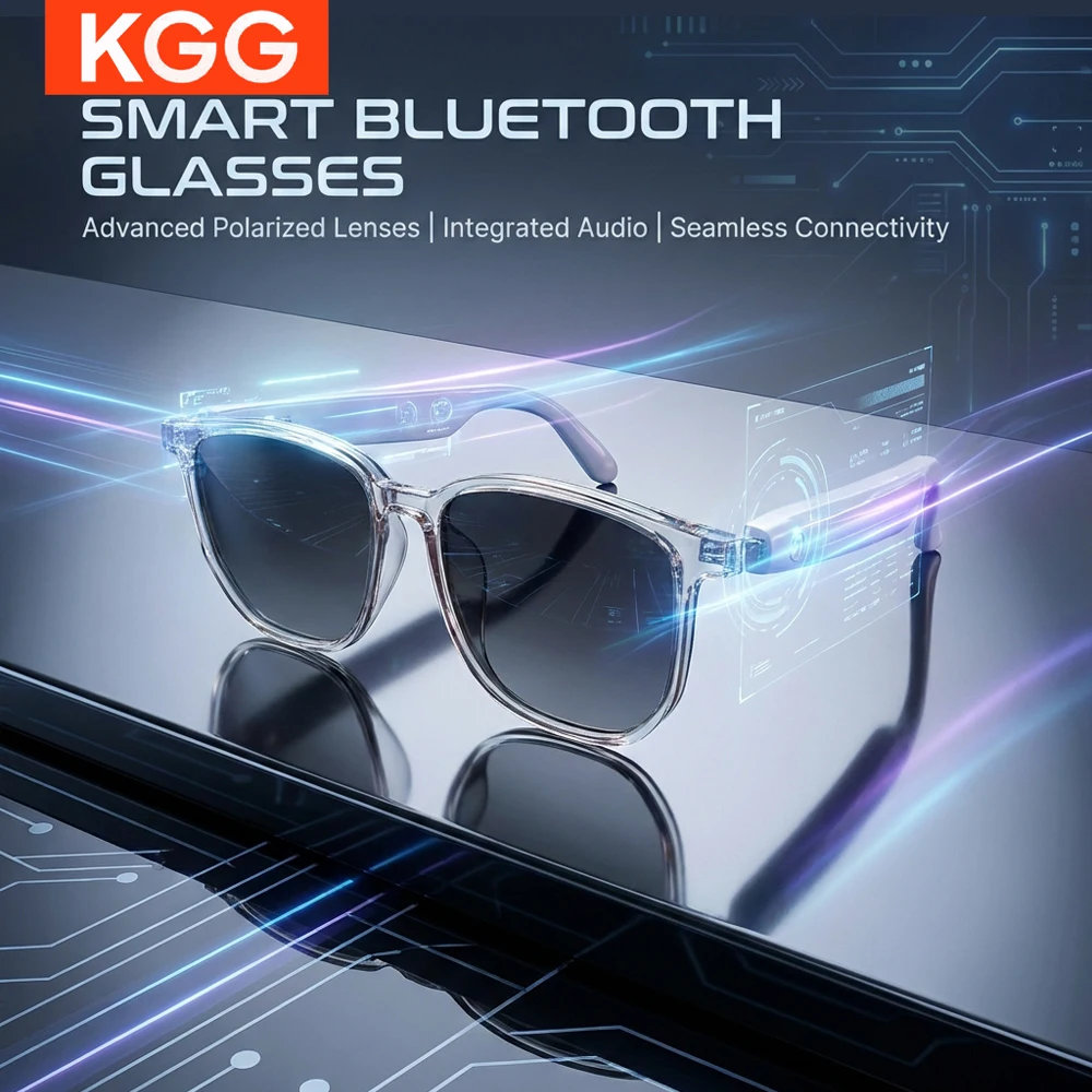 

Smart Glasses Men Women BT Calling BT5.3 Wireless Touch Audio Music AI Voice Remote Camera Anti-blue Light UV400 Polarized Lens