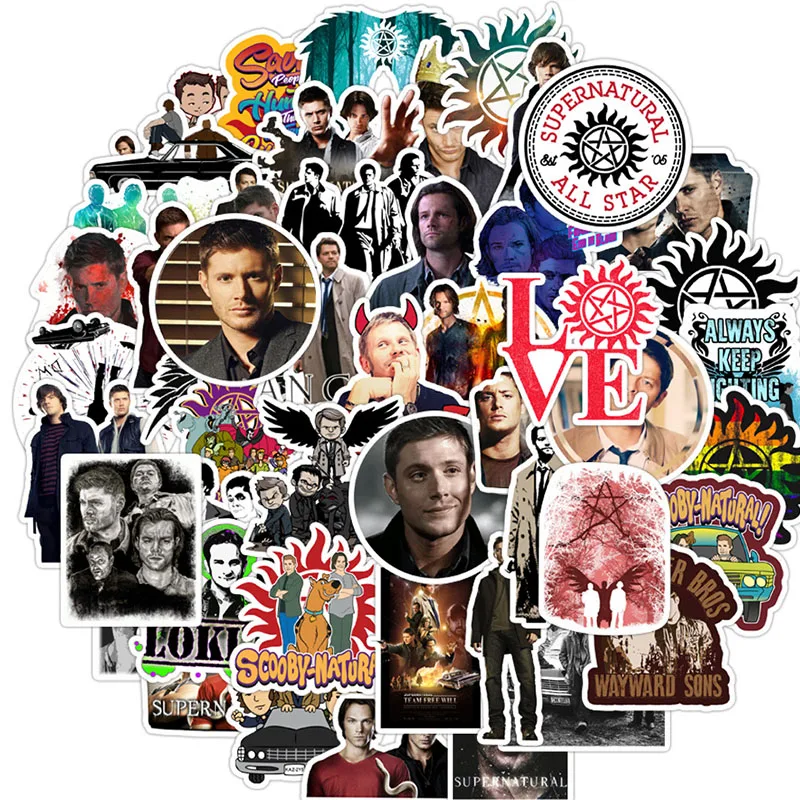 

Bandai 51PCS Supernatural DIY Stickers Phone Trunk Refrigerator Waterproof Anime Stickers Anime Figure Image Toys Sticker Gift