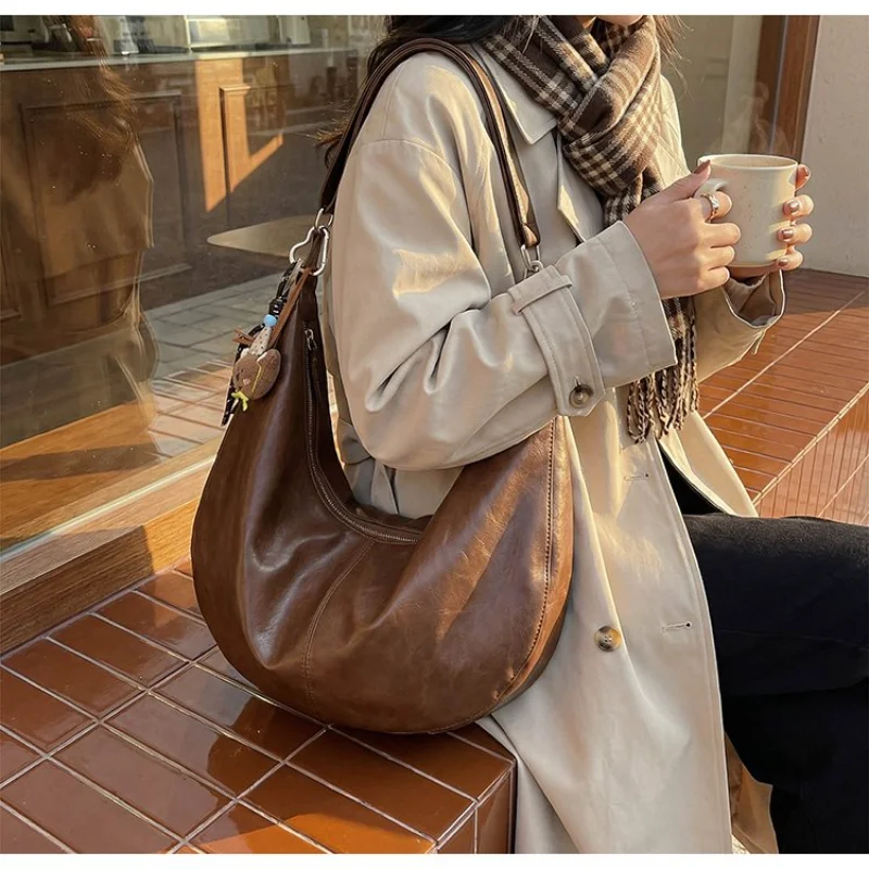 City-Ready Crescent Shoulder Bag with Adjustable Strap  & Weekend Errands Crescent Shoulder Bag in Multi Colors with Cute