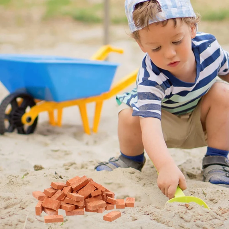 350 Pieces Mini Bricks For Landscaping Miniature Bricks Brick Wall Small Bricks For Dollhouse Garden Parts,1/35 Scale